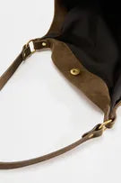 Faux suede shopper bag