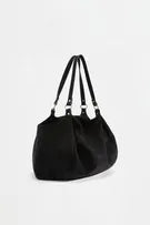 Faux suede tote bag